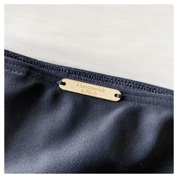 NWT A&F Black Strappy Side Bikini Bottom M - Picture 6 of 8